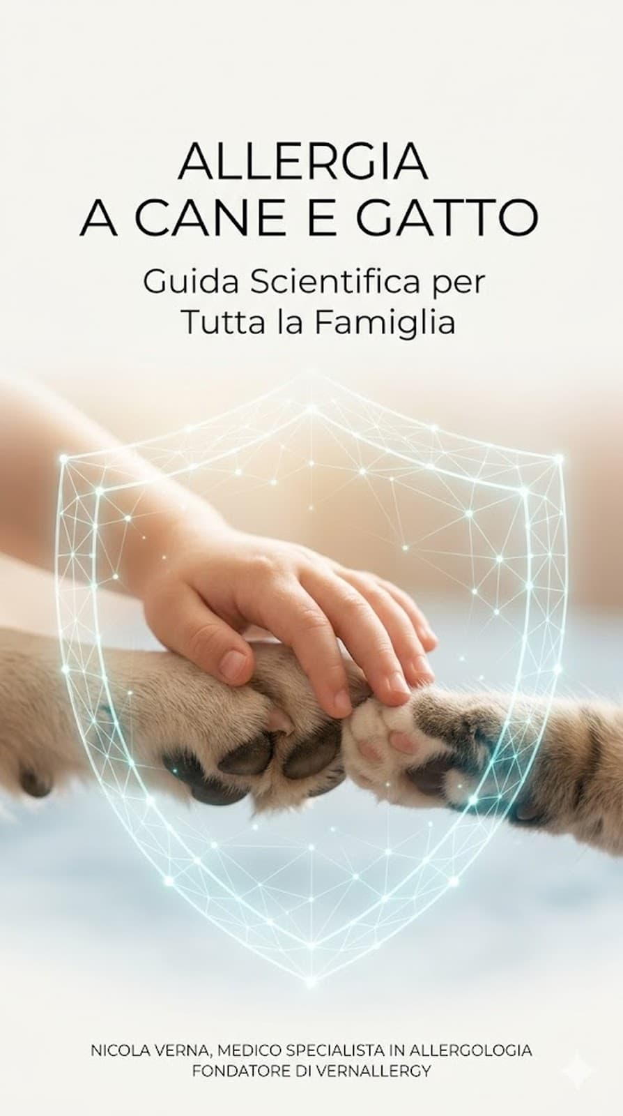 Copertina del libro Allergia a cane e gatto. Guida Scientifica per Tutta la Famiglia di Nicola Verna